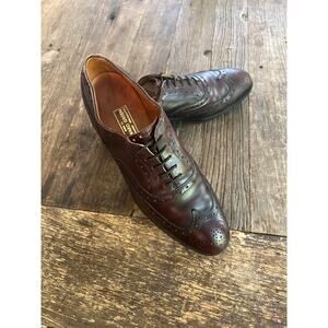 Edward Green Oxford Brogue Casual Dress Shoe Brown Size 8 C  JP
